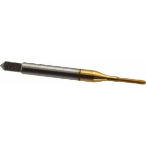 BALAX Thread Forming Tap: #0-80 UNF, 2B & 3B Class of Fit, Bottoming Chamfer, High-Speed Steel, Titanium Nitride Finish 10002-01T