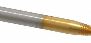 BALAX Thread Forming Tap: #2-56 UNC, 3B Class of Fit, Bottoming Chamfer, High-Speed Steel, Titanium Nitride Finish 10282-01T