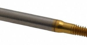 BALAX Thread Forming Tap: #4-40 UNC, 2B & 3B Class of Fit, Bottoming Chamfer, High-Speed Steel, Titanium Nitride Finish 10724-01T