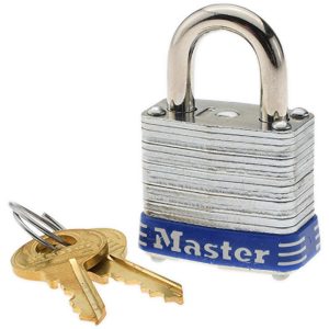 MASTER LOCK Padlock: Laminated Steel, Keyed Alike, 1-1/8" Wide 7KA-P241
