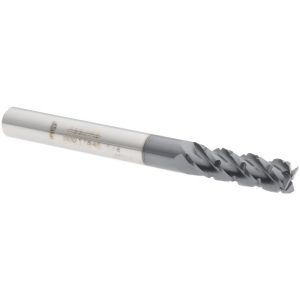 ACCUPRO Roughing & Finishing End Mill: 1/4" Dia, 4 Flutes, Square End, Chipbreaker, Solid Carbide 00037846