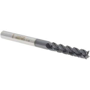 ACCUPRO Roughing & Finishing End Mill: 1/4" Dia, 4 Flutes, Square End, Chipbreaker, Solid Carbide 00037853