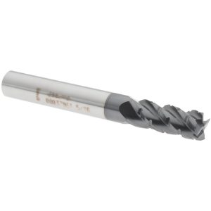 ACCUPRO Roughing & Finishing End Mill: 5/16" Dia, 4 Flutes, Square End, Chipbreaker, Solid Carbide 00037861