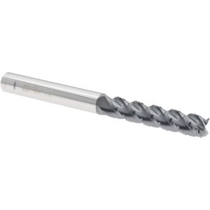ACCUPRO Roughing & Finishing End Mill: 3/8" Dia, 4 Flutes, Square End, Chipbreaker, Solid Carbide 00037895