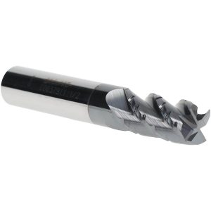 ACCUPRO Roughing & Finishing End Mill: 1/2" Dia, 4 Flutes, Square End, Chipbreaker, Solid Carbide 00037911
