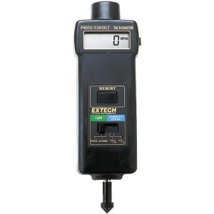 EXTECH Accurate up to 0.05%, 0.1 (5 to 999.9) and 1 (1,000 to 99,999) RPM Resolution, Contact Tachometer 461895