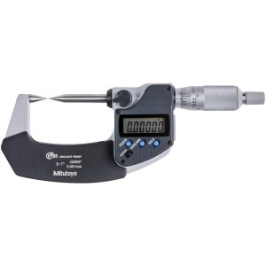 MITUTOYO 1 Inch, 32mm Throat Depth, Ratchet Stop, Electronic Point Micrometer 342-361-32
