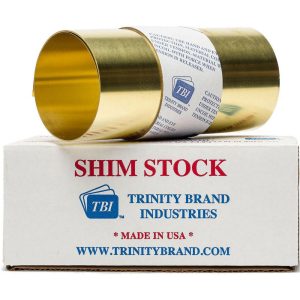 TRINITY BRAND INDUSTRIES Shim Stock: 0.006'' Thick, 60'' Long, 6" Wide, 260 Alloy Brass M-BBN60-6