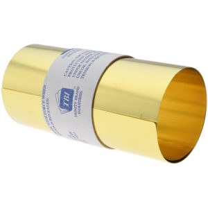 TRINITY BRAND INDUSTRIES Shim Stock: 0.0015'' Thick, 100'' Long, 6" Wide, 260 Alloy Brass M-BBN-1X