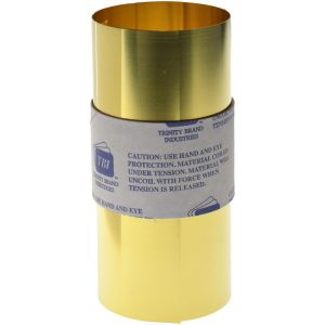 TRINITY BRAND INDUSTRIES Shim Stock: 0.002'' Thick, 100'' Long, 6" Wide, 260 Alloy Brass M-BBN-2