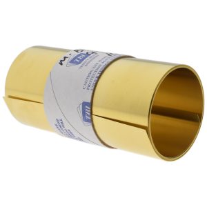 TRINITY BRAND INDUSTRIES Shim Stock: 0.008'' Thick, 100'' Long, 6" Wide, 260 Alloy Brass M-BBN-8