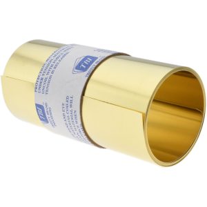 TRINITY BRAND INDUSTRIES Shim Stock: 0.01'' Thick, 100'' Long, 6" Wide, 260 Alloy Brass M-BBN-10