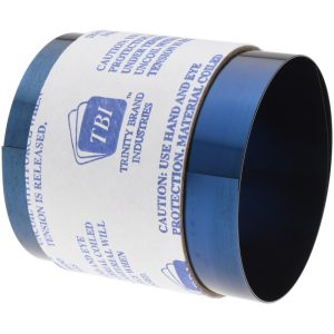 TRINITY BRAND INDUSTRIES Shim Stock: 0.003'' Thick, 50'' Long, 3" Wide, 1095 High Carbon,Blue Tempered Spring Steel M-3BLT50-3