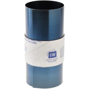 TRINITY BRAND INDUSTRIES Shim Stock: 0.007'' Thick, 50'' Long, 6" Wide, 1095 High Carbon,Blue Tempered Spring Steel M-6BLT50-7