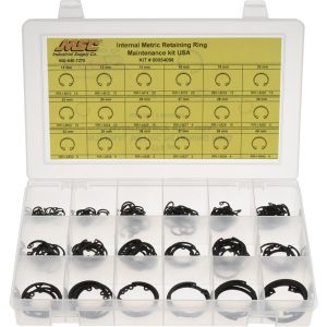 NOVA FASTENERS CO.INC. 174 Piece, M10 to M40, Steel, Snap Internal Retaining Ring Assortment NFC-KIT243