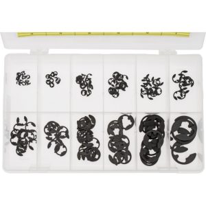 NOVA FASTENERS CO.INC. 190 Piece, M2.3 to M19, Steel, E Style External Retaining Ring Assortment NFC-KIT244