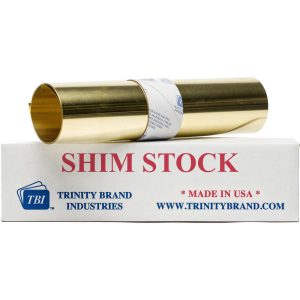 TRINITY BRAND INDUSTRIES Shim Stock: 0.008'' Thick, 120'' Long, 12" Wide, 260 Alloy Brass M-BBW120-8