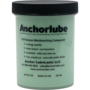 ANCHORLUBE Cutting Fluid: Anchorlube, Water-Based, Water Soluble, 1/2 pt Jar 3011