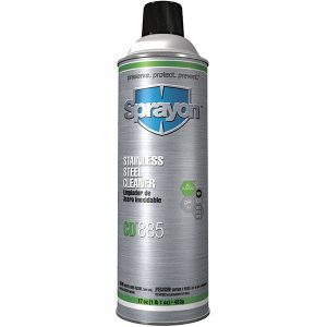 SPRAYON Metal & Stone Cleaner: 20 fl oz Aerosol, Lemon Scent SC0885000