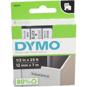 DYMO Label Tape: 23', Black 45010
