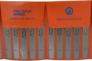 PRECISION BRAND 20 Piece, 0.05 to 1mm Parallel Feeler Gage Set 09740