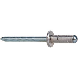 RIVETKING Blind Rivet: Size 84-86, Dome Head, Aluminum Body, Steel Mandrel ABS84-86RTP250