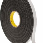 3M Black Double-Sided Polyethylene Foam Tape: 3/4" Wide, 36 yd Long, 1/16" Thick, Rubber Adhesive 7000123703