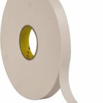 3M White Double-Sided Polyethylene Foam Tape: 1" Wide, 36 yd Long, 1/16" Thick, Rubber Adhesive 7000123600