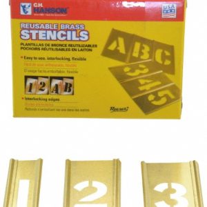 C.H. HANSON 15 Piece, 1 Inch Character Size, Brass Stencil 10008