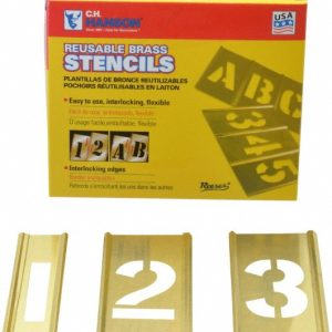 C.H. HANSON 15 Piece, 2 Inch Character Size, Brass Stencil 10011