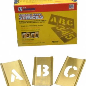 C.H. HANSON 33 Piece, 1 Inch Character Size, Brass Stencil 10028
