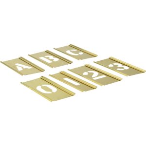 C.H. HANSON 45 Piece, 1 Inch Character Size, Brass Stencil 10068