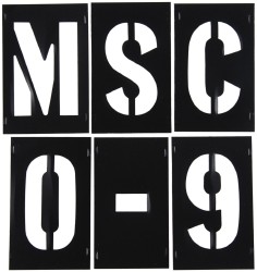 C.H. HANSON 3 Inch Characters, PVC Plastic Stencil Set 10195