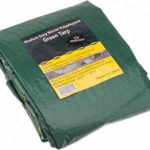 VALUE COLLECTION Tarp/Dust Cover: Green, Polyethylene, 30' Long x 20' Wide, 9 to 10 mil KSMSCHD2030
