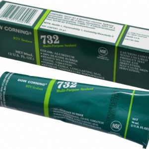 DOW CORNING Joint Sealant: 3 oz Tube, Silver, RTV Silicone 1891961