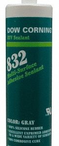 DOW CORNING Joint Sealant: 10.1 oz Cartridge, Black, RTV Silicone 99180523