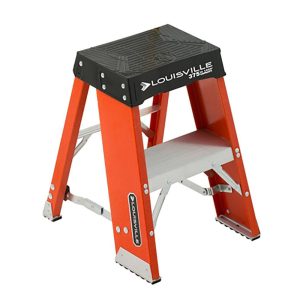 LOUISVILLE 2-Step Fiberglass Step Ladder: Type IA, 22-3/4" High FY8002