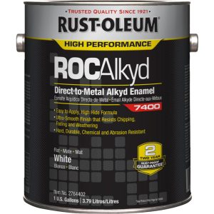 RUST-OLEUM Industrial Enamel Paint: 1 gal, Flat Finish, White 2764402