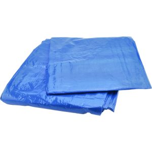 VALUE COLLECTION Tarp/Dust Cover: Blue, Rectangle, Polyethylene, 24' Long x 18' Wide KSMSCBB1824