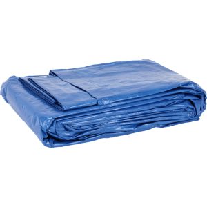 VALUE COLLECTION Tarp/Dust Cover: Blue, Rectangle, Polyethylene, 40' Long x 20' Wide KSMSCBB2040