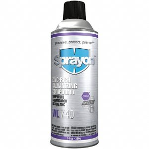 SPRAYON Zinc Cold Galvanizing Compound: 16 oz Aerosol Can SC0740000