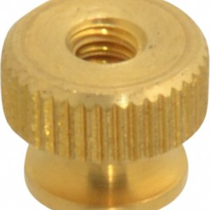 ELECTRO HARDWARE #4-40 UNC Thread, Uncoated, Grade B-633 Brass Round Knurled Thumb Nut THN5002M01F16
