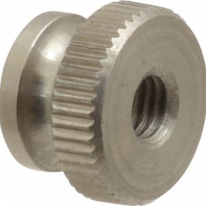 ELECTRO HARDWARE #10-32 UNF Thread, Uncoated, Grade 302, 303 Stainless Steel Round Knurled Thumb Nut THN5006M07F16