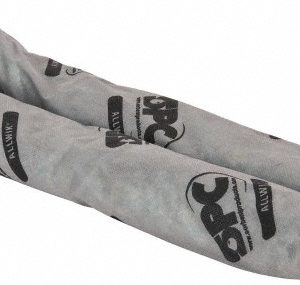 BRADY SPC SORBENTS Sock: Universal, 3" Dia, 4' OAL, 30 gal Absorption, Polypropylene, Gray AW430