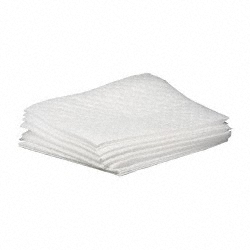 BRADY SPC SORBENTS Sorbent Pad: Oil Only Use, 15" Wide, 19" Long, 36 gal, White SPC100