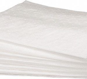 BRADY SPC SORBENTS Sorbent Pad: Oil Only Use, 15" Wide, 19" Long, 37 gal, White SPC200