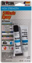 DEVCON Two-Part Epoxy: 0.5 oz, Tube Adhesive 20545