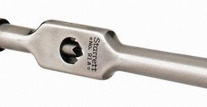 STARRETT 1/16 to 1/4" Tap Capacity, Straight Handle Tap Wrench 50419