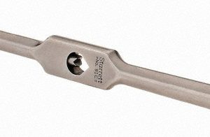 STARRETT 1/4 to 5/8" Tap Capacity, Straight Handle Tap Wrench 50421