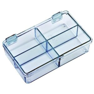 FLAMBEAU 4 Compartment Clear Small Parts Box 5204CL